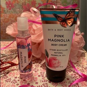 Sold- Pink magnolia body cream & spray, travel